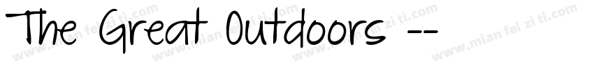 The Great Outdoors -字体转换